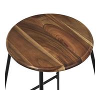 HOME DECO FACTORY, HD0363, Tabouret de Bar Acacia, Softness, Mobilier, Assise, Tabouret et Chaise de Bar, 42x70x42 cm, Hauteur Assise 70 cm, Marron Noir
