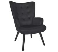 Home Deco Factory – Fauteuil Giulia HD0364 – Velours côtelé, Lounge Edition 68x96x75 cm Noir