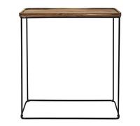 HOME DECO FACTORY, HD0402, Console Acacia, Meuble Contemporain, Collection Softness, Mobilier, Table Et Bureau, Console et Sellette, 80 x 82 x 30 cm, Marron Noir