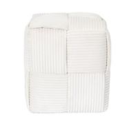 HOME DECO FACTORY - HD0538 Pouf Côtelé Tressé Beige, Design Raffiné et Confortable, Usage Polyvalent comme Siège ou Repose-Pieds, Dimensions 36x38x36 cm, Beige