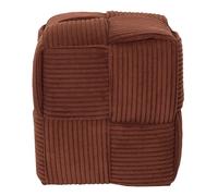 HOME DECO FACTORY - HD0539 Pouf Côtelé Tressé Terracotta, Design Élégant et Confortable, Usage Polyvalent comme Siège ou Table d'Appoint, Dimensions 36x38x36 cm