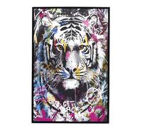 HOME DECO FACTORY - HD1941 Cadre Mural Arty 45 cm - Décoration Murale Moderne, Installation Facile, Design Original, Pour Salon ou Chambre, Couleurs Rose, Blanc, Beige, Vert