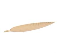 HOME DECO FACTORY - HD2230 Vide Poche Métal Feuille Dorée - Rangement Élégant pour Décoration Intérieure - Idéal pour Petits Effets Personnels - 55x13x2.5 cm - Couleur Doré