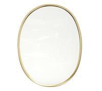 HOME DECO FACTORY - HD4387 Miroir Ovale Décoratif - Design Élégant pour la Maison - Finition Dorée - Dimensions 34x25 cm - Idéal pour Salon ou Chambre