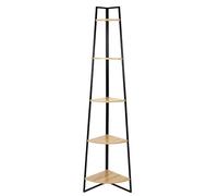 HOME DECO FACTORY - HD5190 - Etagère Angles de 5 Niveaux Bois et Métal, Mobilier, Meible, Rangement, Exposition