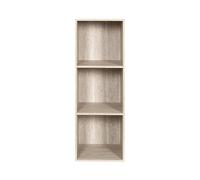 HOME DECO FACTORY - HD7742 - Rangement Modulable 3 Cases - Design Esthétique et Fonctionnel - Idéal pour Livres et Objets Déco - Dimensions 34 x 97,8 x 31,8 cm - Couleur Blanc Beige