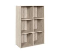 Etagere - Home Deco Factory - Pietra - Modulable - 6 Cases - Blanc Et Beige