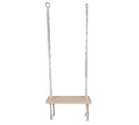 HOME DECO FACTORY, HDO0129, Balancoire Macramé Bois M6, Fauteuil Suspendu Exterieur, Mobilier, Mobilier d'Extérieur, Assise d'Extérieur, 60x150x20 cm, Blanc