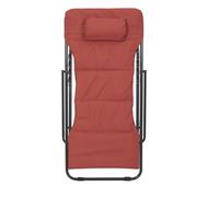 HOME DECO FACTORY - HDO2052 Transat Pliable Corfou - Confort Ergonomique - Conçu pour Jardin Terrasse Plage - Taille 82 x 93 x 56 cm - Couleur Terracotta