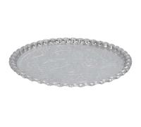 HOME DECO FACTORY - KA0115, Plateau décoratif en métal argenté, Design élégant et Polyvalent, Conçu pour Servir ou décorer, Facile à Entretenir, 475 cm, Argent