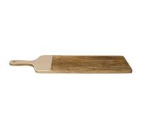 HOME DECO FACTORY - KA0578 Planche de Présentation en Manguier Massif - Conçu pour Élégance et Polyvalence - 58 cm - Facilité de Nettoyage - Couleur Marron Beige