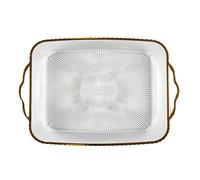 HOME DECO FACTORY - KA0597, Plateau en Plastique élégant et Durable, Conçu pour Toutes Vos Occasions, réutilisable et Facile à Nettoyer, 41 cm, Couleur Blanc