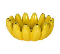HOME DECO FACTORY - KA0823 - Coupe à Fruits Originale en Céramique - Design Moderne et Coloré - Idéale pour Embellir Votre Intérieur. Taille M - Couleur Jaune