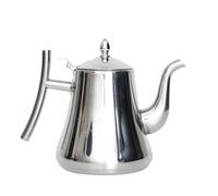 HOME DECO FACTORY - KA6128 Théière en INOX Élégante et Fonctionnelle - Conçu pour Thé, Café et Apéritifs - Couvercle Hermétique pour Conserver Les Arômes - Taille 1,2L - Couleur Argent