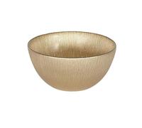 HOME DECO FACTORY - KA6134 Bol en Verre Doré 70 esign Élégant et Moderne, pour Soupes, Salades, Apéritifs, Durable, Facile à Nettoyer, Toutes Occasions - Or