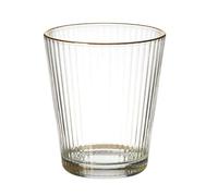 HOME DECO FACTORY - KA6275, Vase 350 ml avec bordure dorée, Conçu pour la décoration et l'utilisation quotidienne, Conçu pour votre maison. Taille: 350 ml, Couleur: Noir
