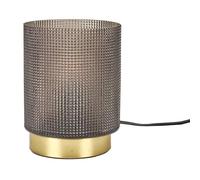 HOME DECO FACTORY - LA0010 Lampe à Poser Verre Embossé Noir, Éclairage Doux, Port USB Pratique, Design Élégant pour Salon, Chambre, Bureau - Taille Standard, Noir