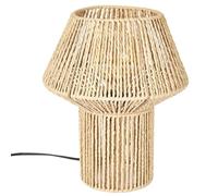 HOME DECO FACTORY - LA0016, Lampe à Poser Abat Jour Corde Tressée, Luminaire Élégant et Personnalisable, Ambiance Chaleureuse, Conçu pour Salon ou Chambre, Beige/Marron