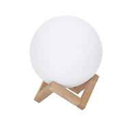 HOME DECO FACTORY - LA10427 Lampe Tactile 3D Luna - Design Élégant pour Décoration Intérieure - Ambiance Chaleureuse - Salon ou Chambre - Blanc - Taille Unique