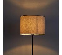 Lampadaire - Home Deco Factory - Abat-jour Bouclette - Noir Et Blanc