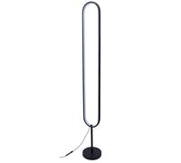 HOME DECO FACTORY Lampadaire LED Ovale 120 cm Tête Orientable Port USB Noir