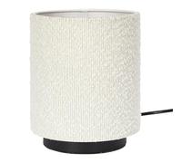 HOME DECO FACTORY Lampe de Table Abat-Jour Bouclette Moderne Noir et Blanc | Métal fer, lampe de table, abat-jour bouclette, design moderne, éclairage doux, noir et blanc