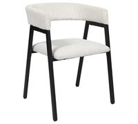 HOME DECO FACTORY - Lot de 2 Fauteuils Design en Velours Côtelé - Confort Optimal - Idéal pour Table ou Siège d'Appoint - Dimensions Standard - Couleur Beige - Modèle Scott
