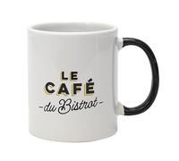 HOME DECO FACTORY Lot de 2 Mugs Bistrot en Céramique 30 cl Élégant Blanc | Céramique, lot de 2 mugs bistrot, 30 afé thé ou chocolat chaud, entretien facile, service de table, blanc