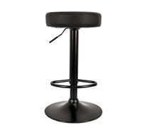 HOME DECO FACTORY Lot de 2 Tabourets de Bar Mumford Hauteur Réglable Noir
