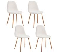 Home Deco Factory – Chaises Freya HD7622 Bouclette – Lot de 4 pour salon et salle à manger