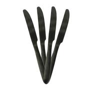 Home Deco Factory KA2864 Ménagère 16 couverts Couteaux Fourchettes Cuillères à soupe et Cuillères à café Métal acier inoxydable Noir H24,5 x 5 x 16,5 cm