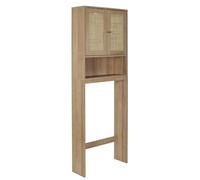 HOME DECO FACTORY - Meuble WC Bali Natural Crush - 60 x 166 x 20 cm - idéal pour Salle de Bain - Design Moderne - Rangement Pratique - Couleur Marron. - Modèle Bali