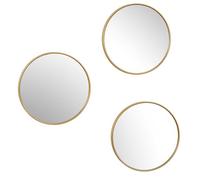HOME DECO FACTORY Miroir Décoratif Rond Doré Design Moderne 26 cm Or | Plastique, miroir décoratif rond, cadre doré, 26 cm, salon chambre salle de bain, design moderne, à suspendre, or