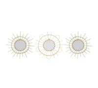 HOME DECO FACTORY Miroir en Rotin Décoratif Mural Design Naturel Rotin