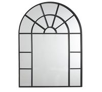 HOME DECO FACTORY Miroir Fenêtre en Métal Décoratif 60x80 cm Noir