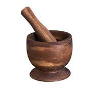 HOME DECO FACTORY Mortier et Pilon en Acacia Ustensile Ergonomique Marron