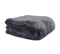HOME DECO FACTORY - TX80251, Plaid Doux Nid Abeille en Polyester pour Décoration Intérieure, Conçu pour Canapé ou Lit, Dimensions 180x220cm, Couleur Gris