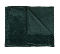 Home Deco Factory – Plaid Roméo en flanelle embossée 120 x 150 cm Vert sapin