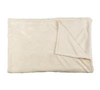 Home Deco Factory – Plaid TX0120 Roméo – extra doux en polyester, motif gaufré – 150x200 cm crème