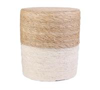 HOME DECO FACTORY Pouf HD6570 – Décoratif moderne 35 x 35 x 41 cm Bleu Lagoon