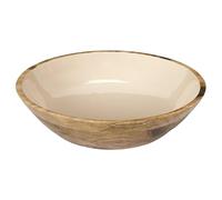 HOME DECO FACTORY - KA0572 Saladier en Bois de Manguier Dune - Design Élégant et Naturel, pour Salades et Plats Variés - Diamètre 33 cm - Beige Marron