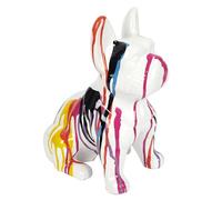 HOME DECO FACTORY Sculpture Bulldog en Céramique Chic 30 cm Multicolore | Céramique, sculpture bulldog, 30 cm, décoration moderne et chic, non toxique, cadeau décoratif, multicolore