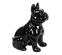 HOME DECO FACTORY – Sculpture céramique Bouledogue HD1316 – Noir, 20 cm, Cadeau décoratif