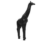 HOME DECO FACTORY - HD1346 Girafe Origami Noir - Statue Décorative Moderne - Conçue pour Salon, Chambre ou Bureau - Design Élégant et Original - Hauteur 40 cm - Couleur Noir