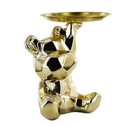 HOME DECO FACTORY Statue Ourson Vide-Poche Finition Luxe Doré | Statue ourson vide-poche, finition luxe dorée, rangement clés et bijoux, décoration intérieure élégante, décoratif, doré