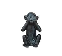 HOME DECO FACTORY Statue Singe Décorative 28 cm Design Moderne Noir | Résine, statue singe décorative, 28 cm, design moderne, intérieur, objet déco polyvalent, facile à entretenir, noir
