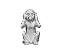 HOME DECO FACTORY - HD0007 Statue Singe Argentée - Élégante Sculpture en Résine, Design Moderne pour Salon, Bureau ou Chambre - Hauteur 28 cm - Couleur Variée