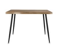 HOME DECO FACTORY - Table de repas Forest - Bois et métal - Marron et Noir