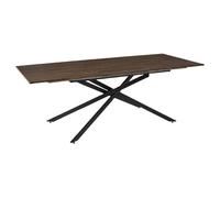 Table Extensible - HOME DECO FACTORY - Tiffany - Moderne - Pratique - Marron et Noir