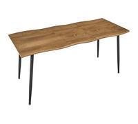 HOME DECO FACTORY - Table Extensible Moderne 4 à 6 Personnes en Bois MDF - Design Élégant - Facile à Nettoyer - Idéale pour Salon ou Salle à Manger - 210x90x75 cm - Naturel - Modèle Abbott